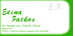 edina patkos business card